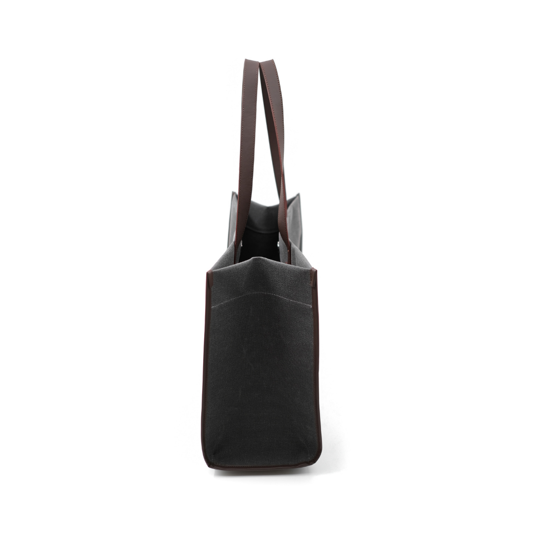 Kanvas Maxi Tote Çanta Antrasit