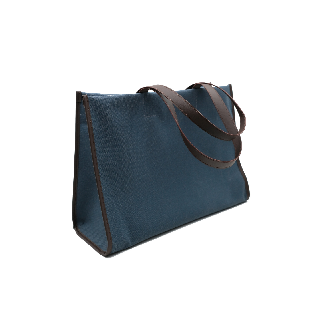 Kanvas Maxi Tote Çanta Lacivert