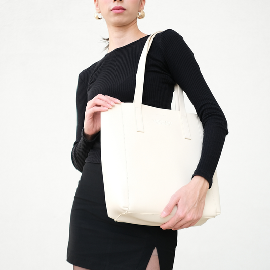 Agnes Tote Çanta Ekru