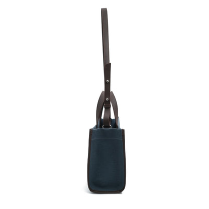 Kanvas Mini Tote Çanta Lacivert