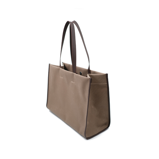 Kanvas Maxi Tote Çanta Kahve