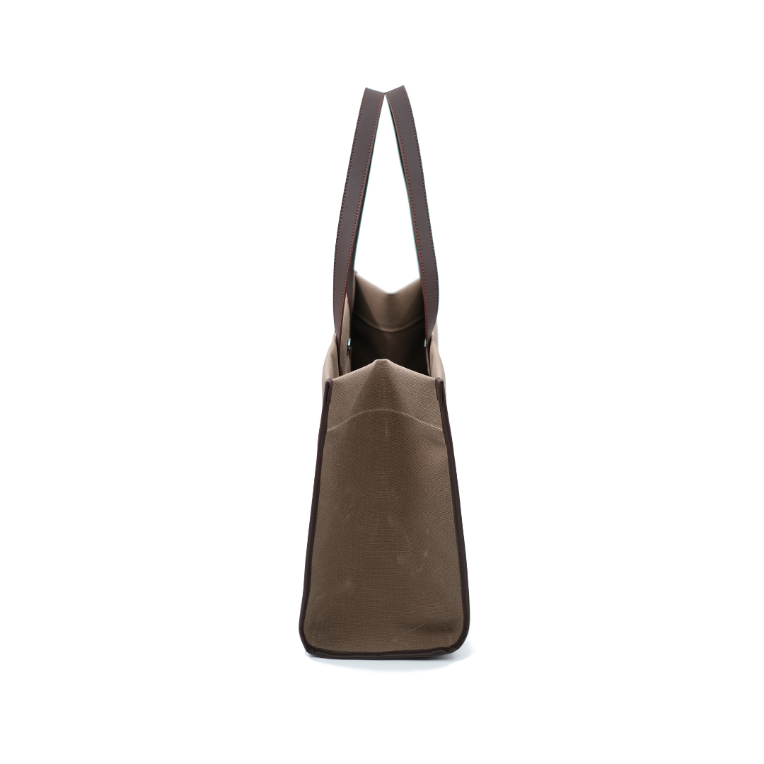 Kanvas Maxi Tote Çanta Kahve