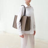 Kanvas Maxi Tote Çanta Kahve