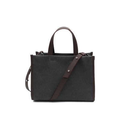 Kanvas Mini Tote Çanta Antrasit