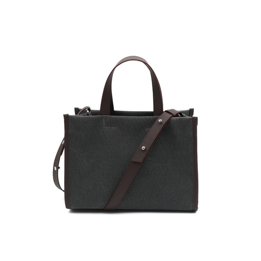 Kanvas Mini Tote Çanta Antrasit