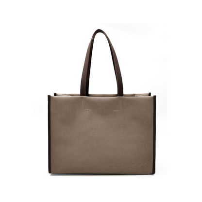 Kanvas Maxi Tote Çanta Kahve