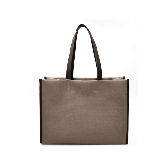 Kanvas Maxi Tote Çanta Kahve
